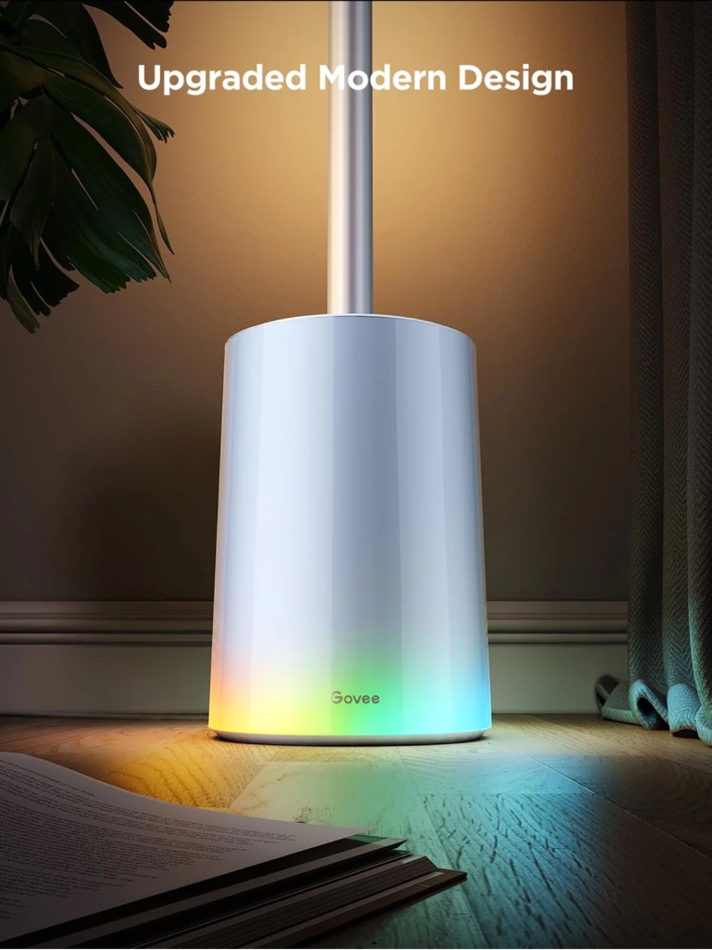 Silver Govee Floor Lamp RGBICWW LED Lamp 16 million colors